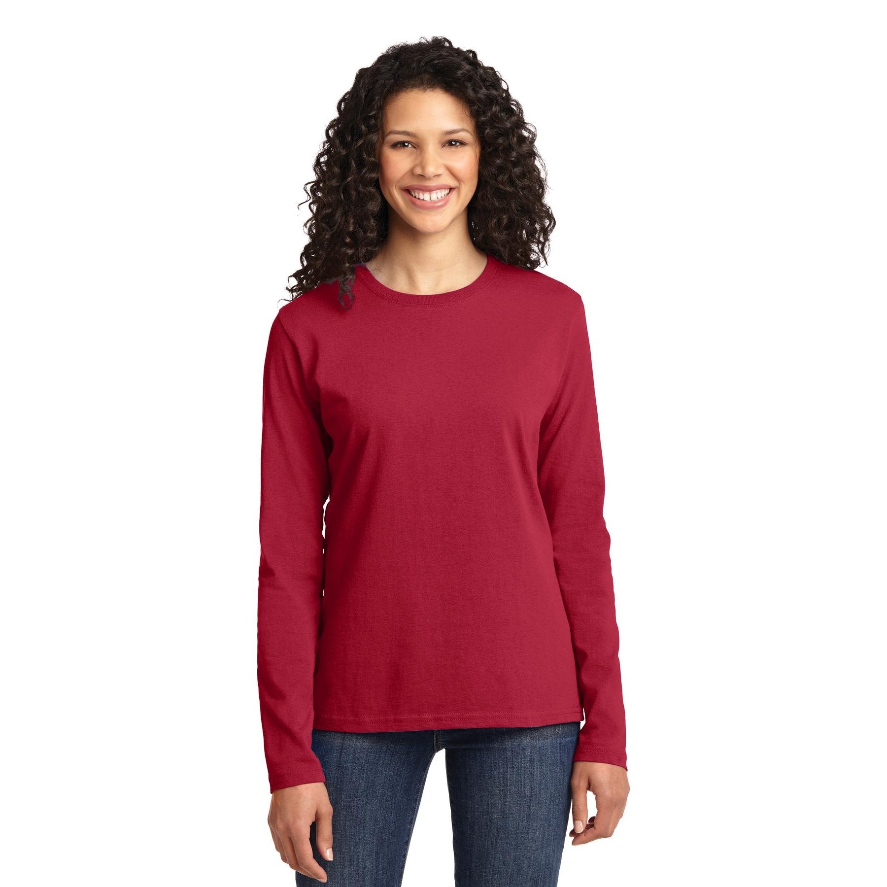 Port & Company-Port & Company® Women's Long Sleeve Core Cotton Tee. LPC54LS-MedTech-11
